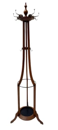 Arts & Crafts Coat Stand or Porte Manteau with Rotating Top, 1900s